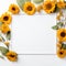Radiant Sunflower Border Artistic Beauty