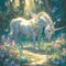 Radiant Unicorn in Enchanted Forest, 95 characters.