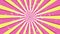 Radiate yellow and pink lines with spheres revolve around the center point of a shiny background.