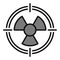 Radiation Aim Goal vector Radioactive Hazard colored icon or symbol