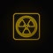 Radiation concept linear yellow icon