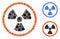 Radiation danger Mosaic Icon of Circles