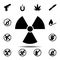 radiation, emitting, emanation, eradiation icon. Simple outline vector element of ban, prohibition, forbiddance set icons for UI