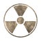 Radiation grunge symbol on on white background