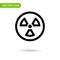Radiation hazard icon. minimal and creative icon isolated on white background. vector illustration symbol mark