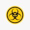 Radiation hazard icon nuclear warning sign vector design