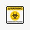 Radiation hazard icon nuclear warning sign vector design