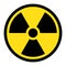 Radiation hazard sign. Symbol of radioactive threat alert