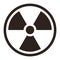 Radiation hazard sign. Symbol of radioactive threat alert