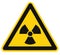 Radiation hazard symbol sign of radhaz threat alert icon, isolated black yellow triangle signage label macro, large detailed