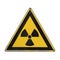 Radiation hazard. Yellow triangle.