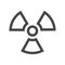 Radiation Icon Vector, Flat radiation icon
