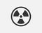 Radiation icon vector. Warning radioactive sign danger symbol