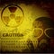 Radiation infection poster in grunge style vector illustration