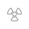 Radiation line vector icon. Element of pollution icon