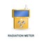 Radiation Meter icon. 3d illustration from measuring collection. Creative Radiation Meter 3d icon for web design