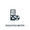 Radiation Meter icon. Monochrome simple Measuring icon for templates, web design and infographics