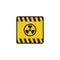 Radiation nuclear danger sign symbol vector