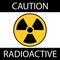 radiation nuclear sign caution radioactive yellow circle background