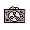 radiation pollution color vector doodle simple icon