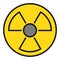 Radiation Pollution vector Radioactive Hazard colored icon or symbol