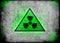 Radiation radioactive sign background wall