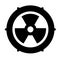 Radiation sign. Nuclear threat.