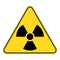 Radiation sign. Radioactivity warning, caution