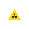 Radiation sign. Toxic or poisonous. yellow icon isolated on white