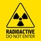 Radiation sign. Warning symbol. Radioactive vector flat icon