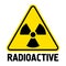 Radiation sign. Warning symbol. Radioactive vector flat icon