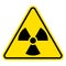 Radiation sign. Warning symbol. Radioactive vector flat icon