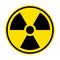 Radiation sign. Warning symbol. Radioactive vector flat icon