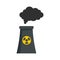 Radiation smoking plant icon flat isolated vector