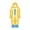 radiation suit nuclear energy color icon vector illustration