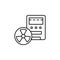 Radiation symbol, dosimeter icon. Simple line, outline vector elements of nuclear energy icons for ui and ux, website or