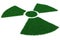Radiation symbol from grass