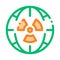 Radiation Symbol And Planet Vector Thin Line Icon