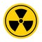 Radiation toxic symbol isolated on white background. Flat warning sign