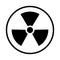 Radiation toxic symbol isolated on white background. Flat warning sign