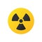 Radiation vector icon. Radioactivity black symbol isolated. Vector illustration EPS 10