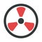 Radiation warning attention sign icon