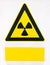 Radiation warning sign. Radioactive symbol on white background