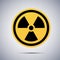 Radiation warning symbol. nuclear alert sign icon