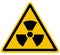 Radiation Yellow Triangle Sign, Vector Illlustration.