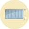 Radiator icon, heater battery semi-flat vector illustration