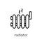 radiator icon. Trendy modern flat linear vector radiator icon on