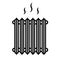 Radiator icon on a white background. Heater symbol. Cooler sign. flat style