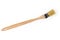 Radiator paintbrush with angled working part and long wooden handle