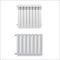 Radiators different types realistic set. Heating system parts. Heater. Modern equipment.